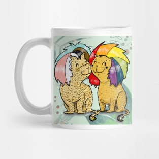 Gay lion couple Mug